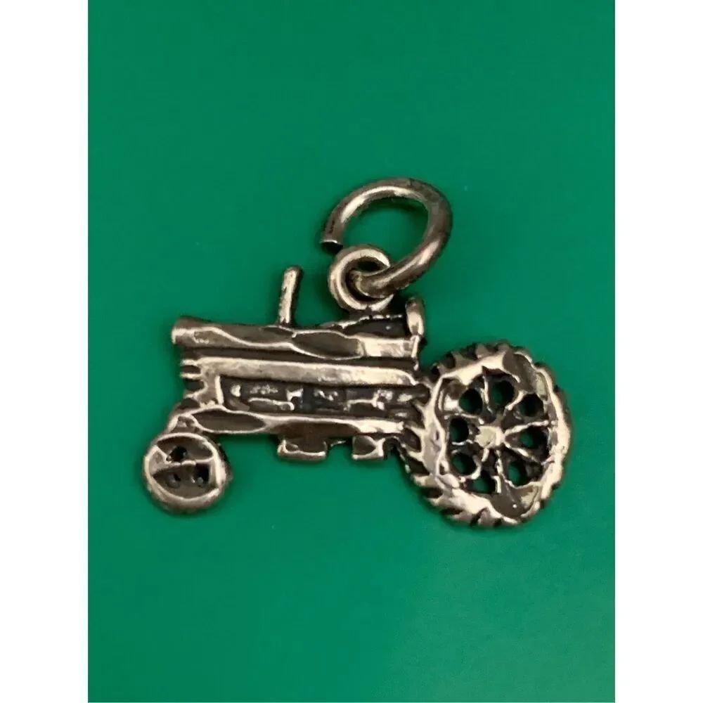 Tractor Sterling Silver Jewelry Charm #farm